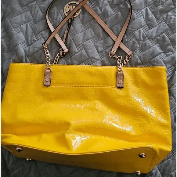 Yellow Michael Kors Women's Tote Bag